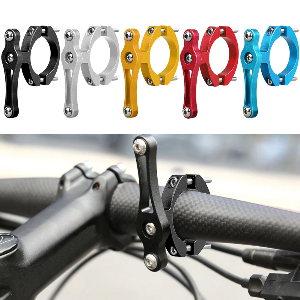 1 Adet Bisiklet Şişe Tutucu Çok fonksiyonlu Bisiklet Su Şişesi Tutucu Adaptörü Çift Vidalar MTB Gidon fincan rafı Kelepçe