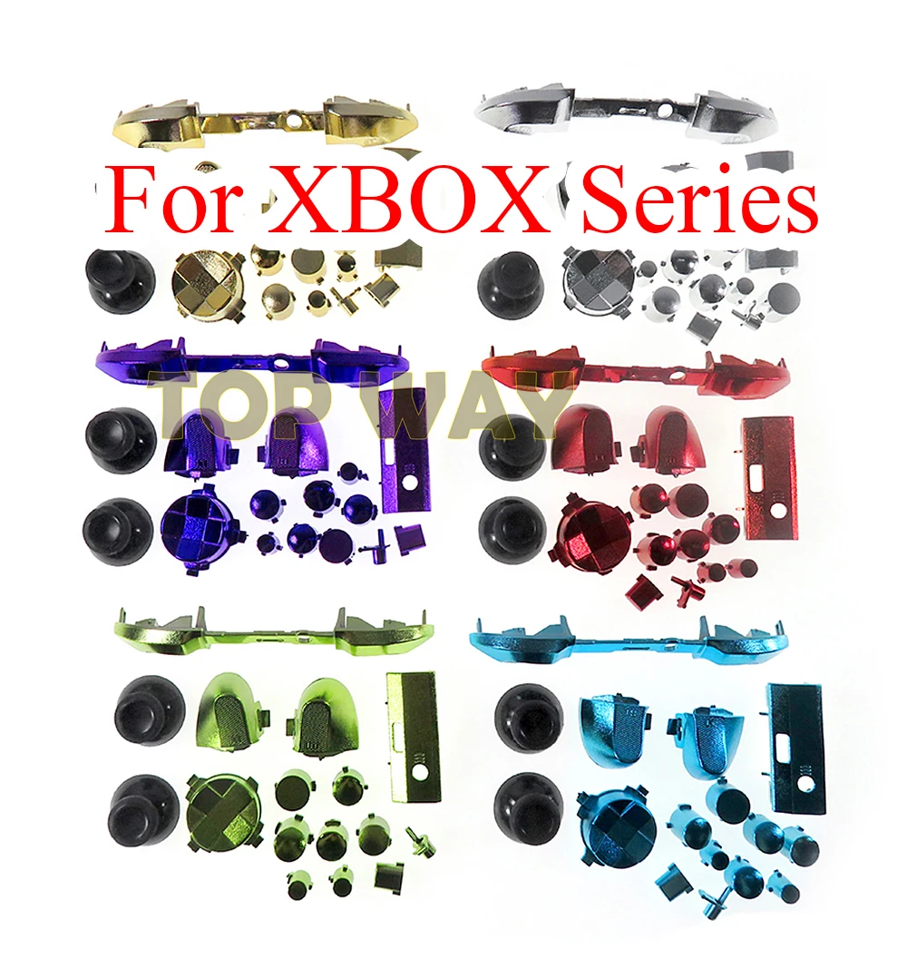 1 takım Yedek Düğmeler Xbox Serisi S X Denetleyici Krom Kaplama LB RB LT RT Tamponlar Tetikleyicileri d-pad ABXY