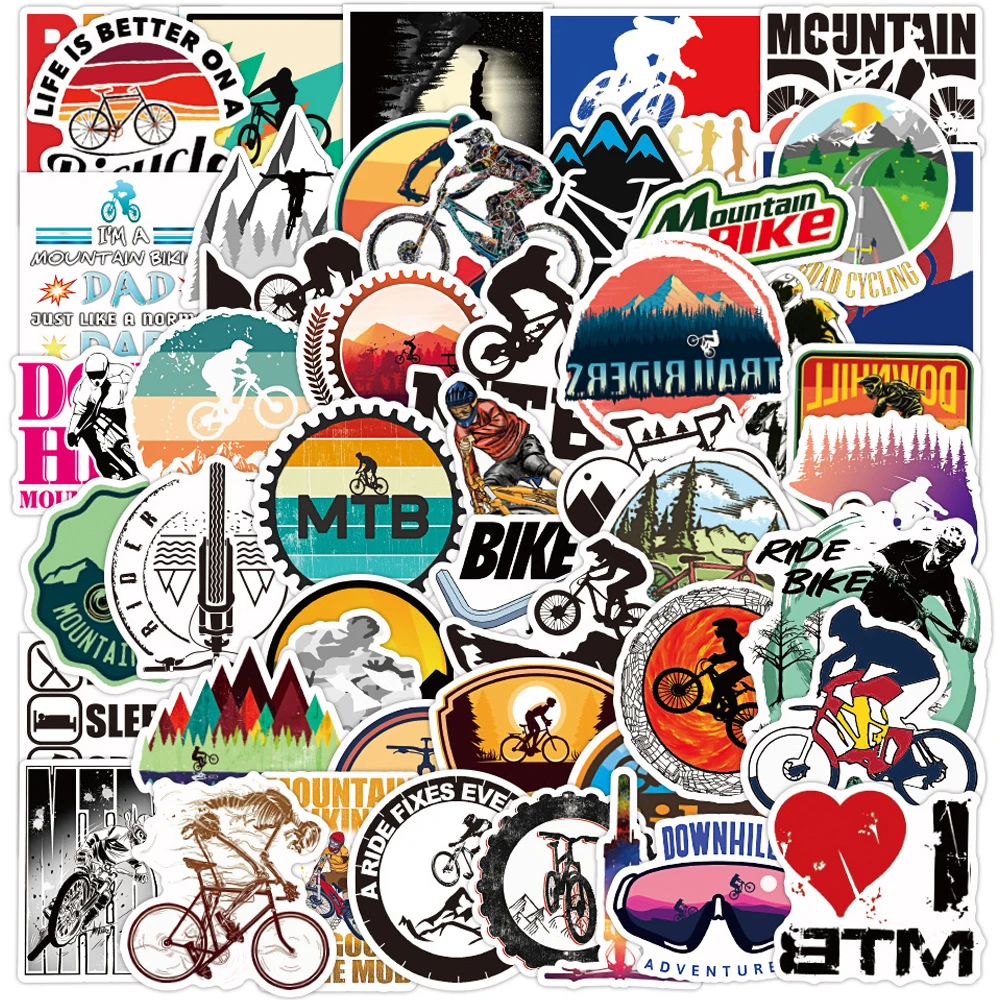 10/30/50 ADET Dağ Bisikleti MTB Çıkartmalar Dizüstü Gitar Bagaj Kaykay Telefon Su Geçirmez Serin Graffiti Sticker Çıkartması Çocuk Oyuncakları