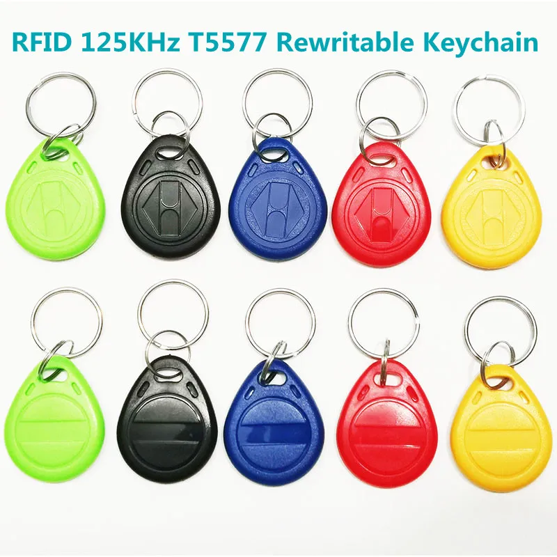 10 Adet EM4305 T5577 125khz Kopya Yazılabilir Yazılabilir Yeniden Yazılabilir keyfobs RFID Etiketi Anahtarlık Kartı Proximity Jetonu Rozeti Çift