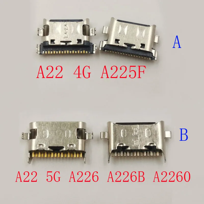 10 Adet USB şarj Portu Dock Tak Şarj Bağlayıcı Tipi C Jack İletişim Samsung Galaxy A22 4G 5G A225F A225 A226 A226B A2260