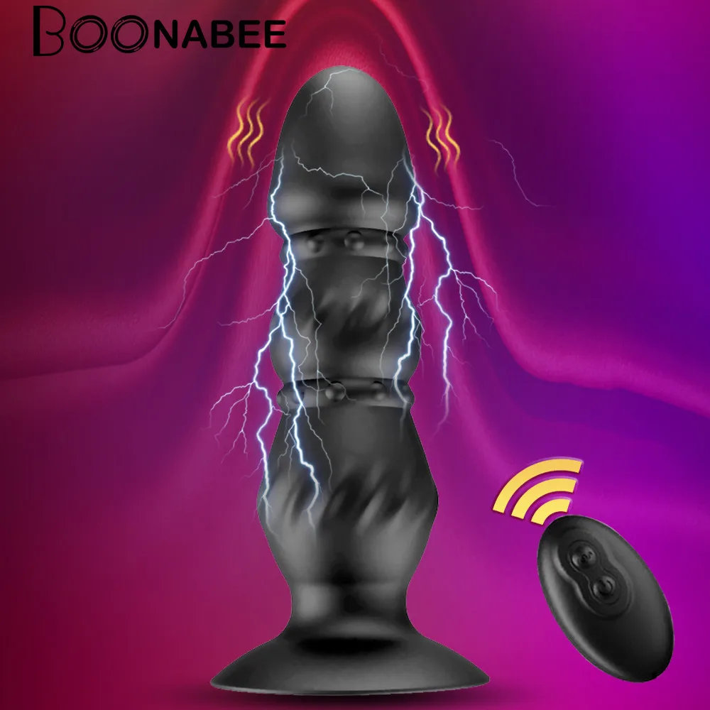 10 Hız prostat masaj aleti Anal Vibratör Butt Plug Stimülatörü USB Şarj Seks Oyuncak Erkekler Kadınlar için Kablosuz Uzaktan Kumanda Anal Boncuk