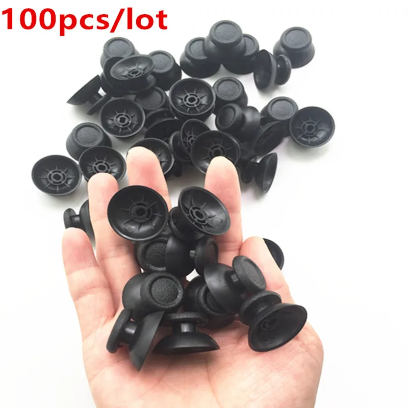 100 adet PS4 Analog Kapak 3D Kabuk Thumb Çubuk Joystick Thumbstick Mantar Kap Sony PlayStation 4 İçin PS4 Denetleyici Aksesuarları