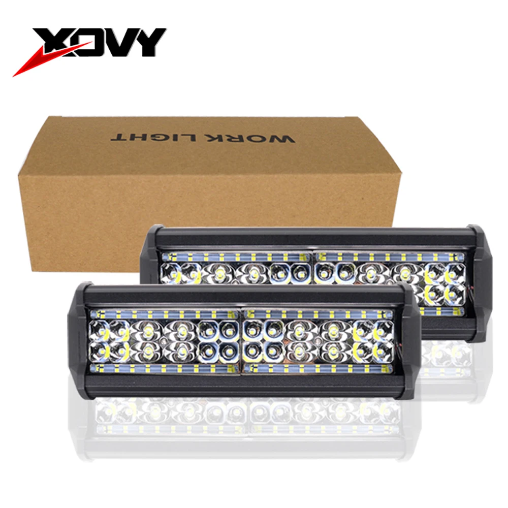 12/24V 144 / 180W LED çalışma ışığı 6000K alüminyum su geçirmez ışık çubuğu araba Off-Road araç çatı modifikasyonu yardımcı ışıklar