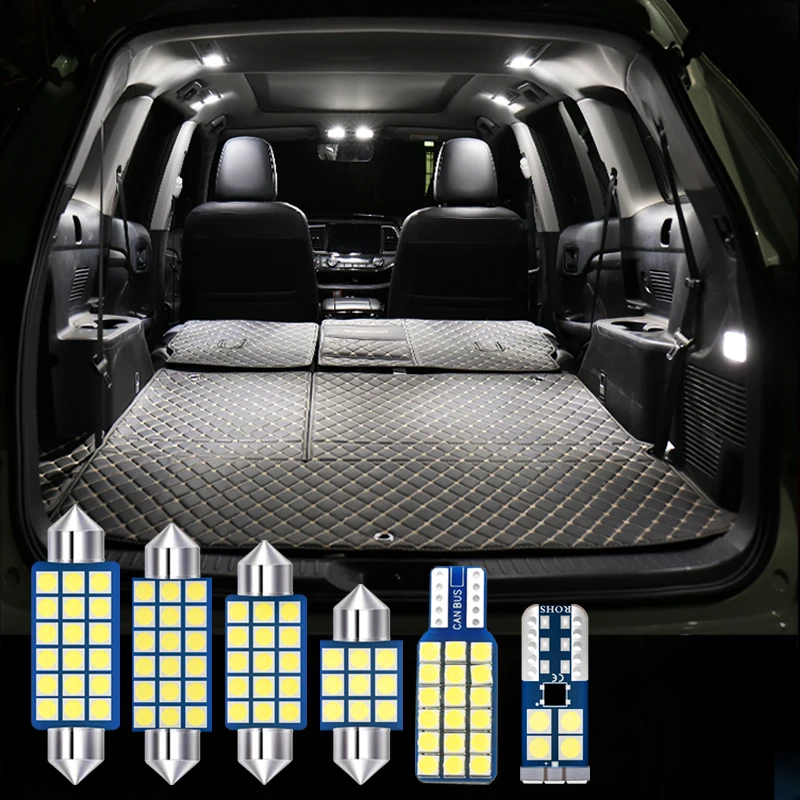 13 adet Araba LED Ampuller Hyundai Santa Fe İçin 2 CM 2007 2008 2009 2010 2011 2012 İç kubbe ışık Plaka Lambası Aksesuarları