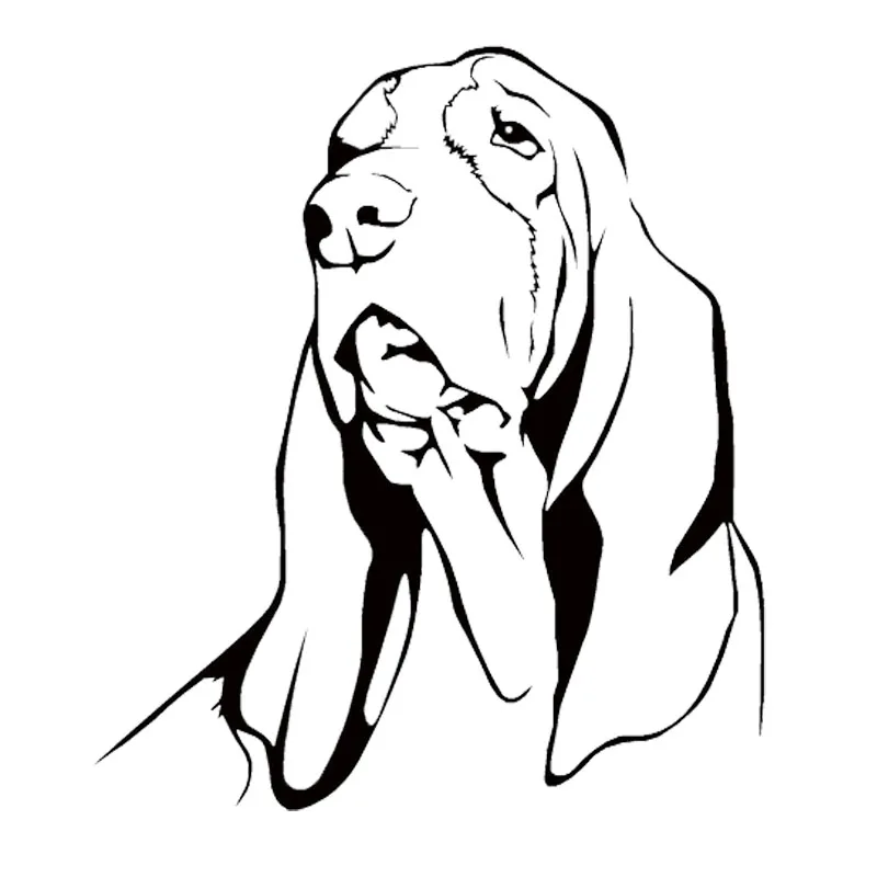 17.8 * 20.3 CM Basset Hound Köpek Araba Çıkartmaları Yansıtıcı Vinil Çıkartması Araba Styling Kamyon Dekorasyon Siyah / Gümüş S1-0942