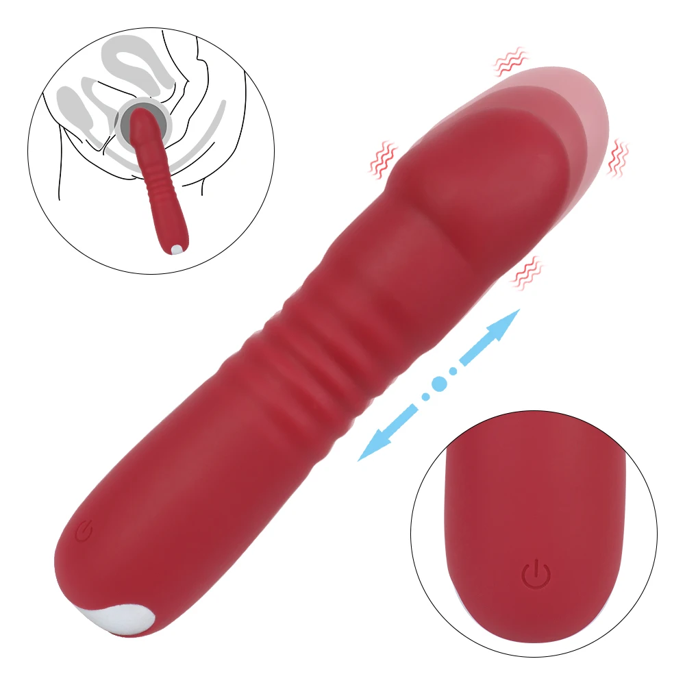 17cm Otomatik Germe Vibratörler Kadınlar İçin Klitoris Gspot Stimülatörü Vajina Anal Plug İnce Dildos Kadın mastürbasyon için seks oyuncakları