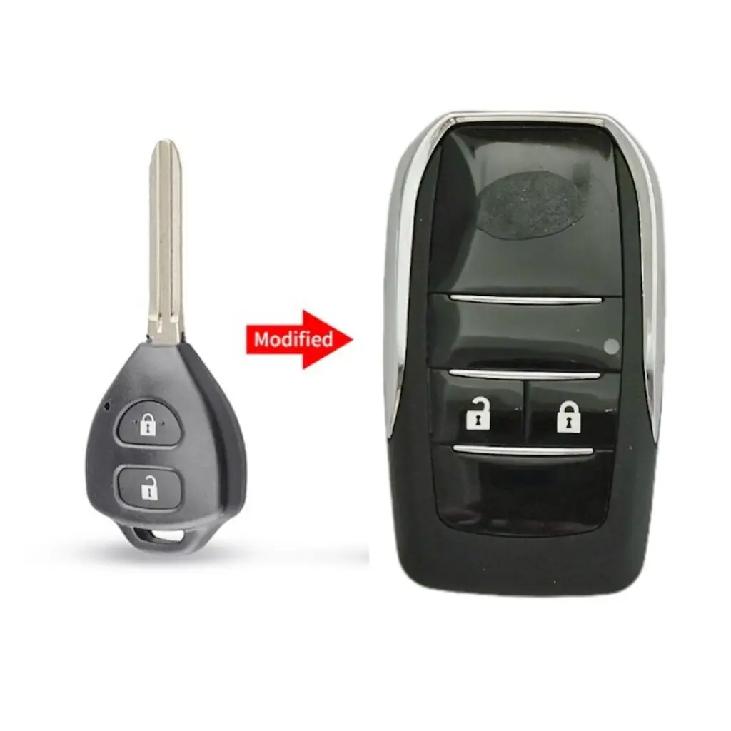 2 3 4 Düğme Flip Katlanır Uzaktan Araba Anahtarı Kabuk Toyota Corolla İçin RAV4 Camry Avlon Scion Anahtar Modifiye 2019 Yeni Gelmesi