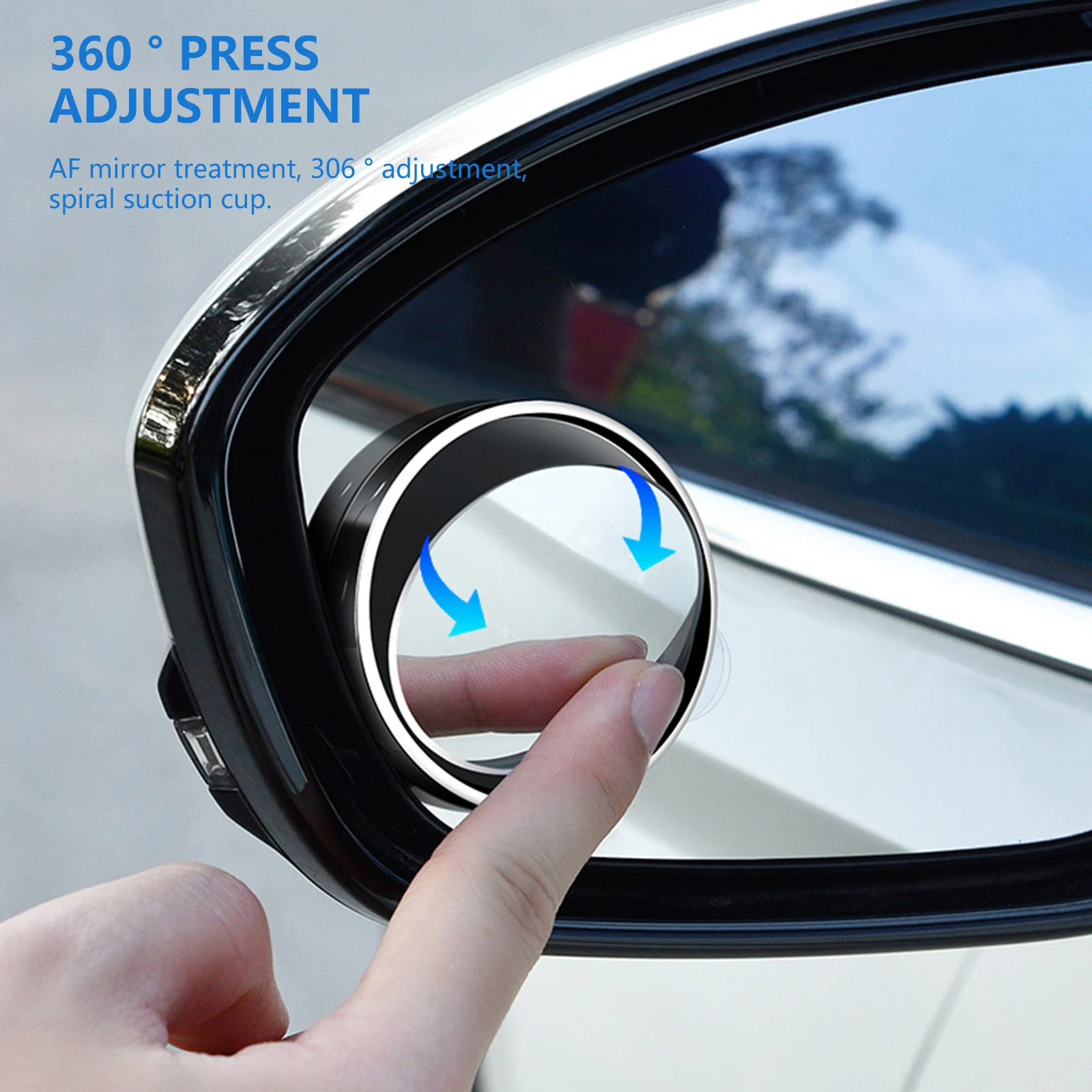 2 Adet Araba Yuvarlak Çerçeve Dışbükey Kör Nokta Ayna Geniş açı 360 Derece Ayarlanabilir Temizle Dikiz Yardımcı Ayna Sürüş Güvenliği