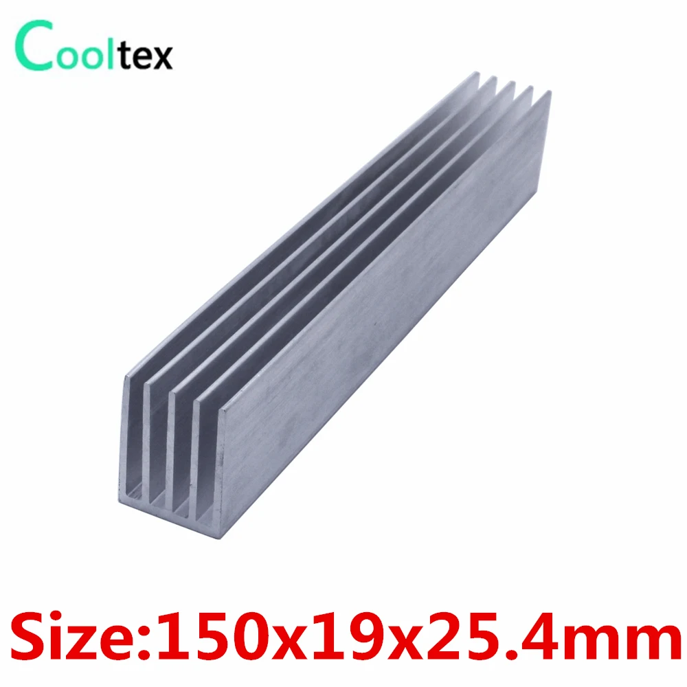 (2 adet / grup) 150x19x25. 4mm Alüminyum soğutucu radyatör ısı emici çip LED Elektronik soğutucu soğutma