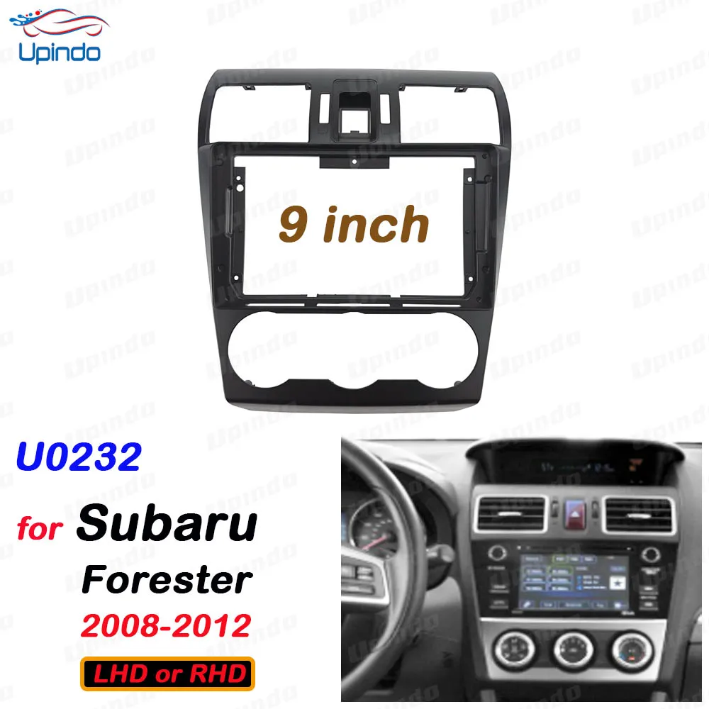 2 Din 9 İnç Araba Radyo Kurulum DVD GPS Mp5 Plastik Fasya Paneli Çerçeve Subaru Forester 2008-2012 için Dash Montaj Kiti