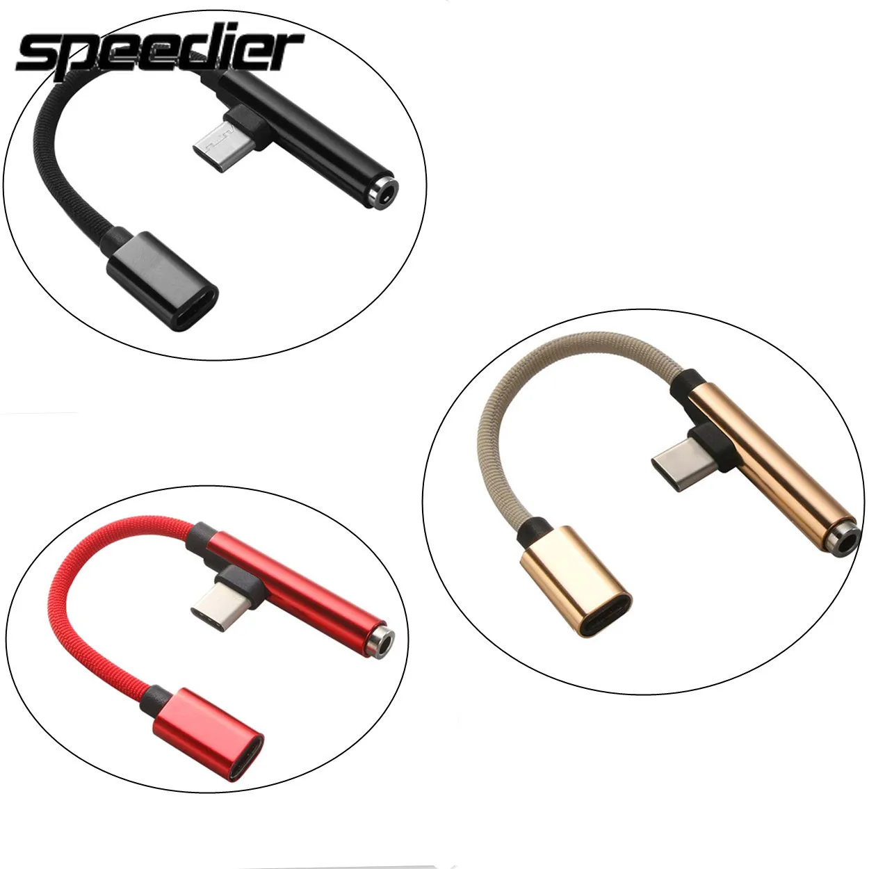 2 İn1 Tip C İla 3.5 mm Şarj Kulaklık Ses Jakı USB-C şarj aleti kablosu Adaptörü