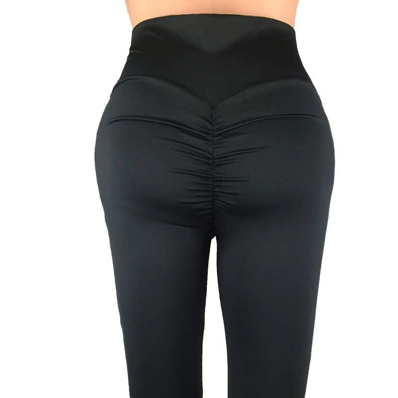 2018 Yeni Kadın Pantolon Çabuk ayak Bileği İplik Tozluk Moda kurutma Uzunluk katlanır tasarım Legging Spor Siyah Leggins Ass Renk Şeker - -