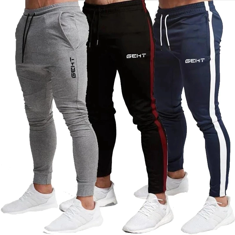 2021 GEHT marka Rahat dar pantolon Erkek Joggers Sweatpants Spor Egzersiz Marka eşofman altları Yeni Sonbahar Erkek Moda Pantolon