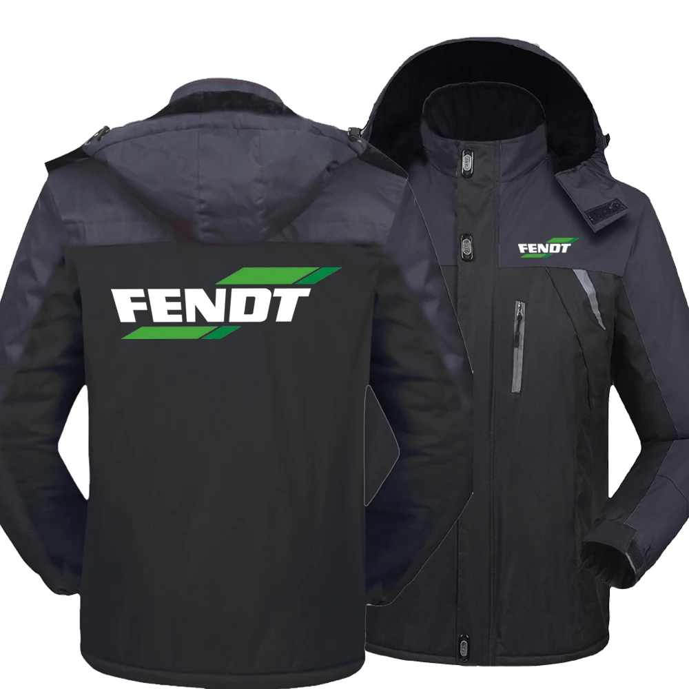 2021 Yeni Kış Fendt Logo erkek Rüzgar Geçirmez Kapşonlu Ceketler Kalın Sıcak Palto Erkek Dış Giyim Dağcılık Palto Rüzgarlık