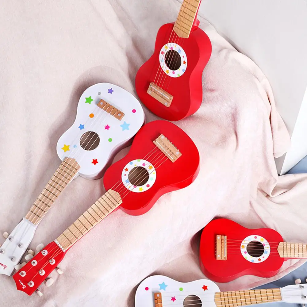 2021 Çocuk Oyuncakları Mini Ukulele Küçük Gitar Simülasyon Oyun Enstrüman Oyuncak Çocuklar İçin 3 yaşında Acemi hediye İçin