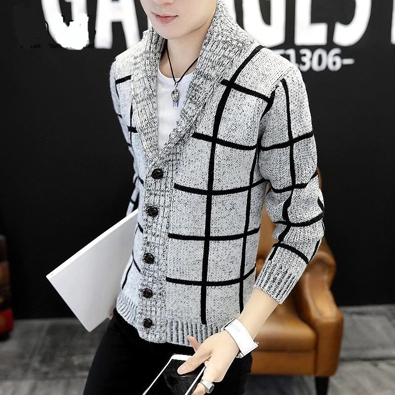 2022 Sonbahar Yeni Lüks Moda Erkek Giyim Kore Tarzı Ceket Triko Kazak Konfor Rahat Ceket Butik Giyim SimpleStyle