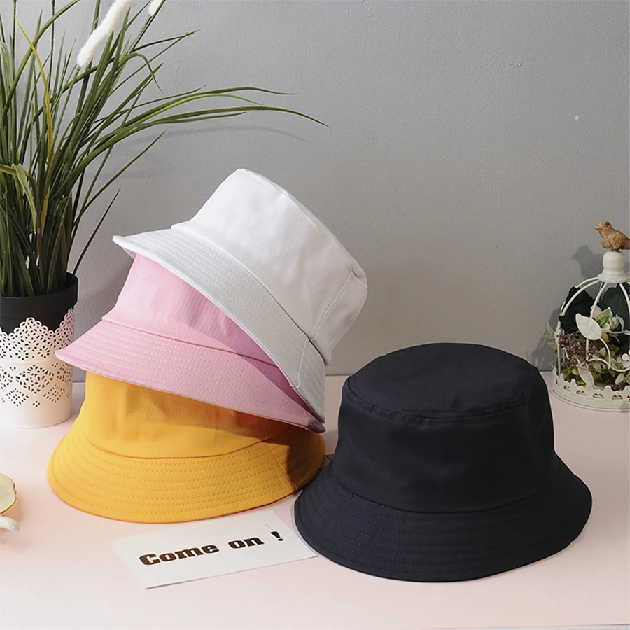 2022 Unisex Pamuk Kova Şapka Erkekler Yaz Güneş Koruyucu Panama Şapka Kadın Saf Renk Sunbonnet Fedoras Açık Balıkçı Şapka Plaj Kap