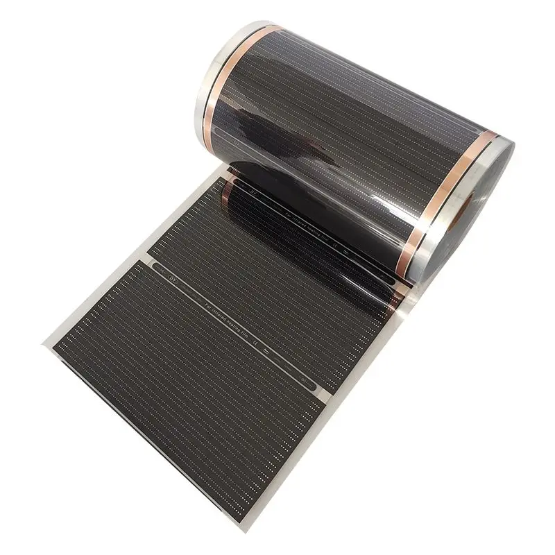 220 V 50 cm genişlik sağlıklı yerden ısıtma kızılötesi yerden ısıtma karbon film ısıtıcı elektrikli karbon kristal Fiber ısıtma filmi