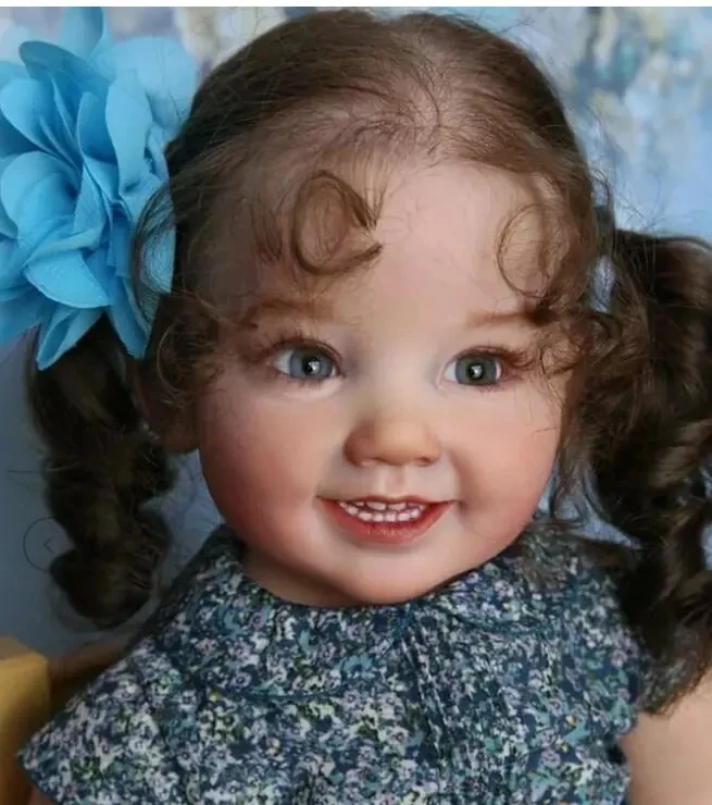 28 inç Yeniden Doğmuş Bebek Kiti Cammi Bebek Yürümeye Başlayan Gülümseme Yüz Bebek Parçaları Yumuşak Dokunuşlu Taze Renk Vücut
