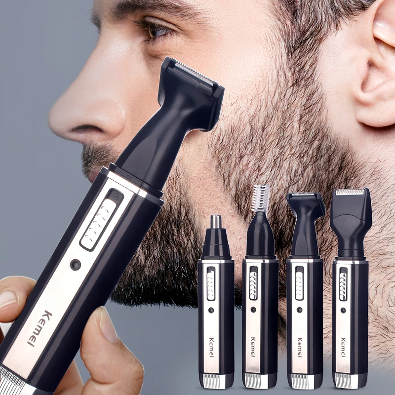 4 in 1 Şarj Edilebilir Erkekler Elektrikli Burun Kulak Saç Düzeltici Ağrısız Kadın Kırpma Favoriler Kaşları Sakal Saç Kesme Kesim Tıraş Makinesi