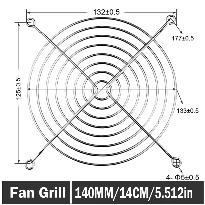 50 ADET Gdstime 140mm Metal Tel Parmak Koruma Koruma Izgarası PC Fan Izgara Soğutucu 14cm