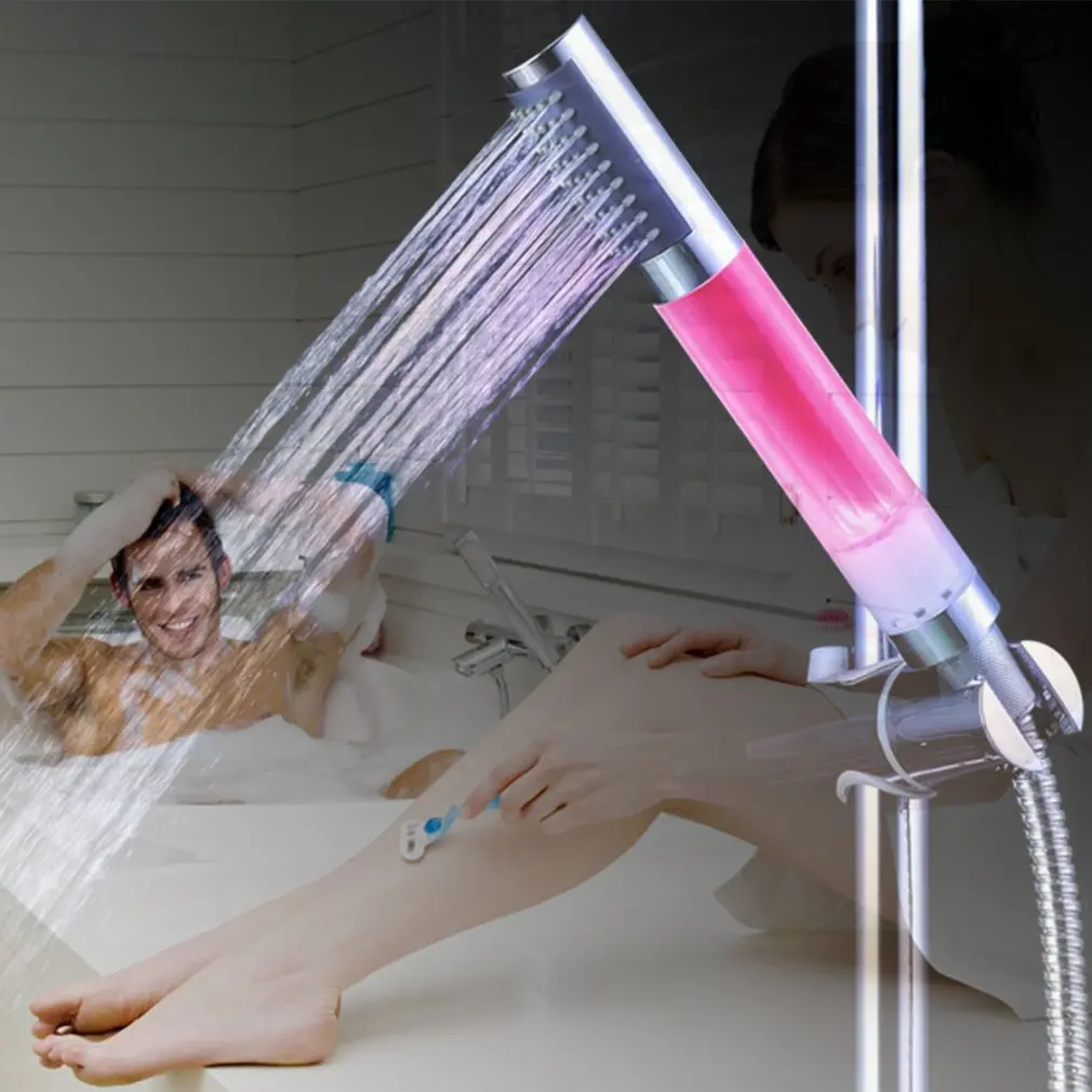7 Renk LED Duş Başlığı LED Yağış Değişen Duş Başlığı basınçlı Otomatik Şelale Duş Tek Banyo Duş Başlığı