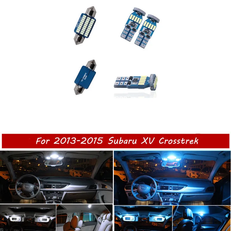 8 Adet Beyaz Buz Mavisi LED Lamba araba ampülleri İç Paketi Kiti 2013-2015 Subaru XV Crosstrek Harita Dome bagaj lambası