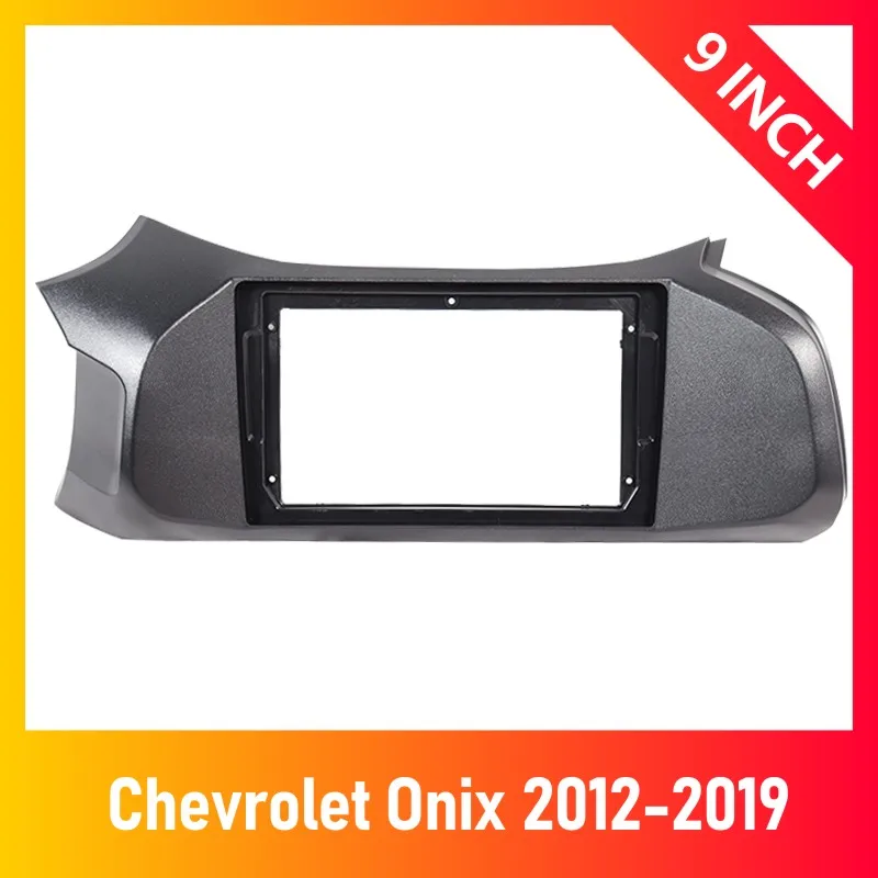 9 İnç Araba Radyo 2 din Fascias Çerçeve Chevrolet Onix 2012-2019 İçin Paneli Pano Kurulum Trim canbus Güç Kablosu Stereo