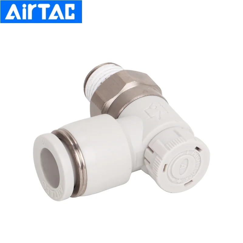 AirTac Pnömatik Aksesuarları Mini Hız Kontrol İtme Kilidi Beyaz Bağlantı Parçaları PTL4 PTL6 PTL8 PTL10 PTL12 boru tesisat