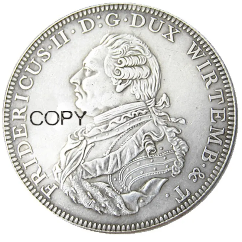 Almanya 1798 Württemberg, Thaler KM-Pn26 Gümüş Kaplama Kopya Para