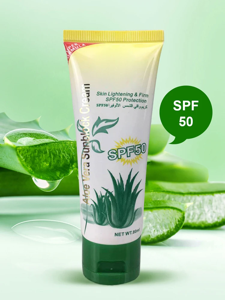 Aloe Vera SPF 50 Yüz Vücut Güneş Koruyucu Krem Güneş Kremi Cilt Koruyucu Krem Cilt Beyazlatma Anti Aging Krem Cilt Bakımı