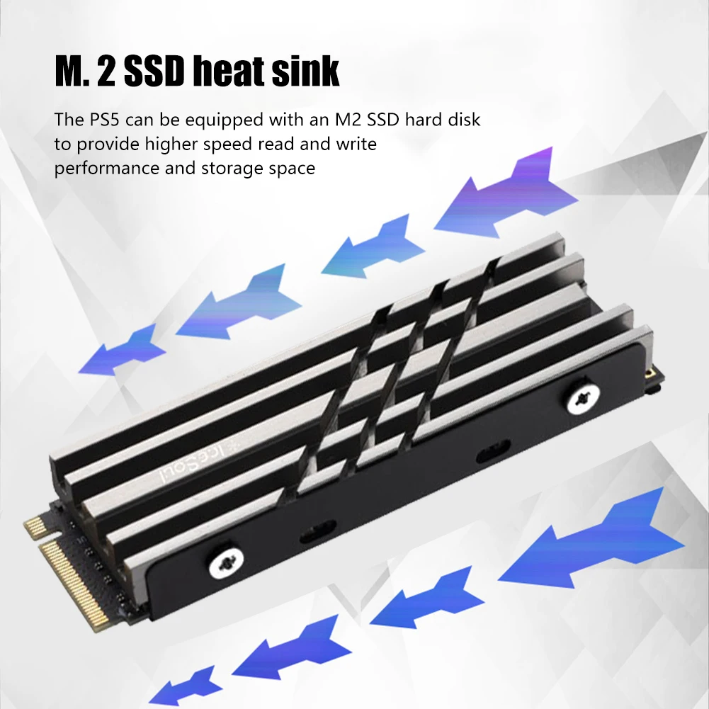 Alüminyum Alaşımlı M. 2 SSD soğutucu PC aksesuarları CNC sabit Disk ısı emici çift taraflı termal Ped Değiştirme Nvme 2242/2280