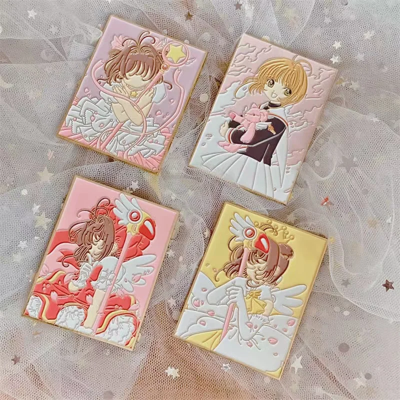 Anime Card Captor Sakura Kınomoto Sakura Karikatür Metal Rozet Düğmesi Broş Pins Koleksiyonu Madalya Hatıra Oyuncak Cosplay Hediye