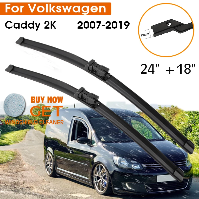 Araba sileceği Bıçak Volkswagen Caddy İçin 2K 2007-2019 Ön Cam Kauçuk Silikon Dolum ön pencere sileceği 24
