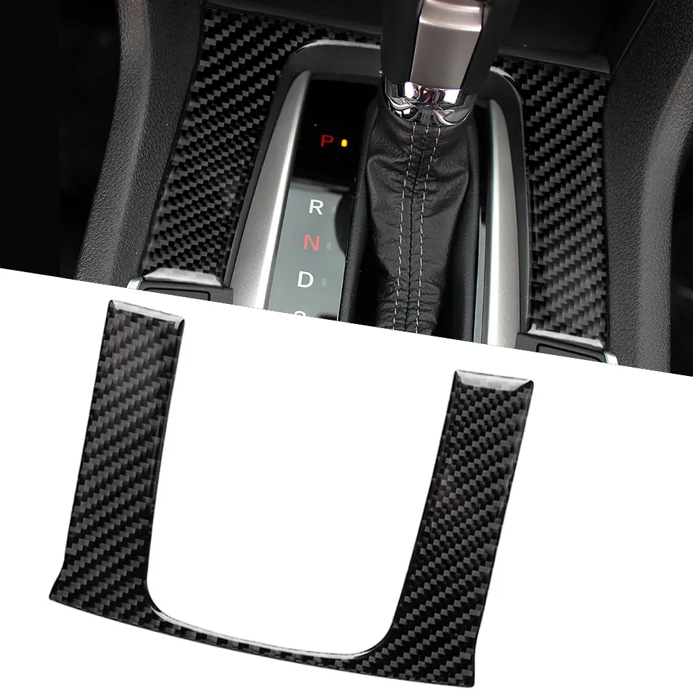 Araba Vites dişli kapağı Paneli İç İç Kalıp Trim Honda Civic X 10th 2016 2017 2018 2019 Karbon Fiber Stil ABS