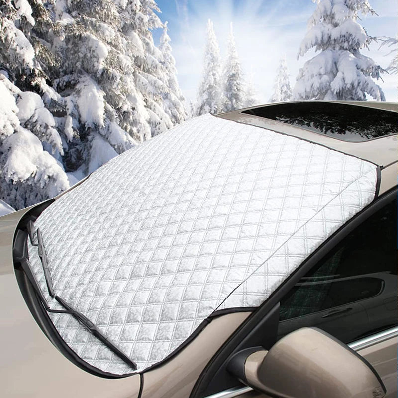 Araç camı kapak Anti kar don buz cam toz koruyucu ısı güneş gölge buz büyük kar toz koruyucu araba kapakları