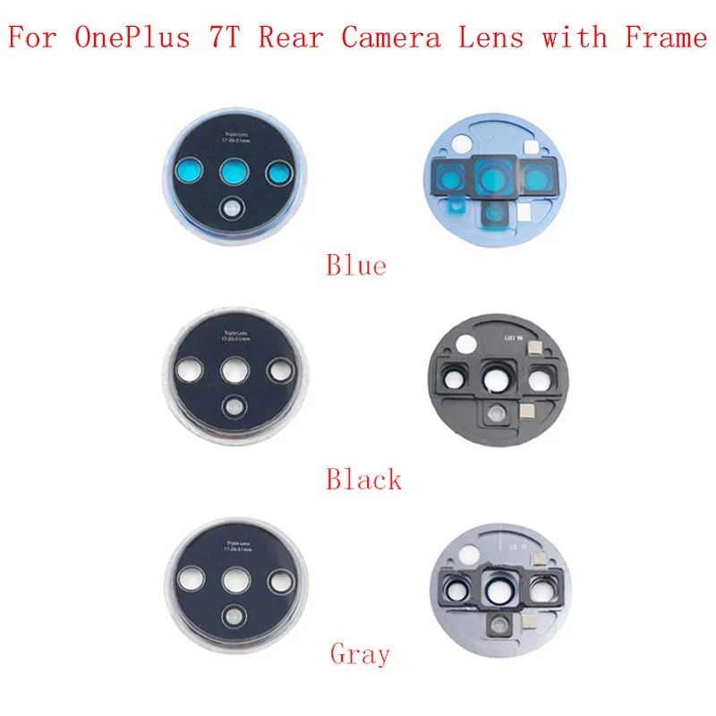 Arka Arka Kamera lens camı Çerçeve Tutucu ile Arka Konut Kapak İçin Oneplus 7T 7T Pro Kamera lens Değiştirme Parçaları