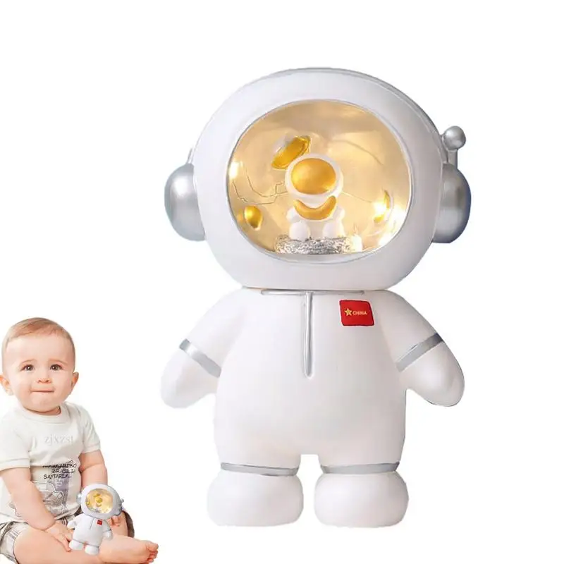 Astronot Gece Lambası Sevimli Para Banka Astronot Astronot Gece Lambası Kumbara Fonksiyonu İle Ev Dekorasyon İçin