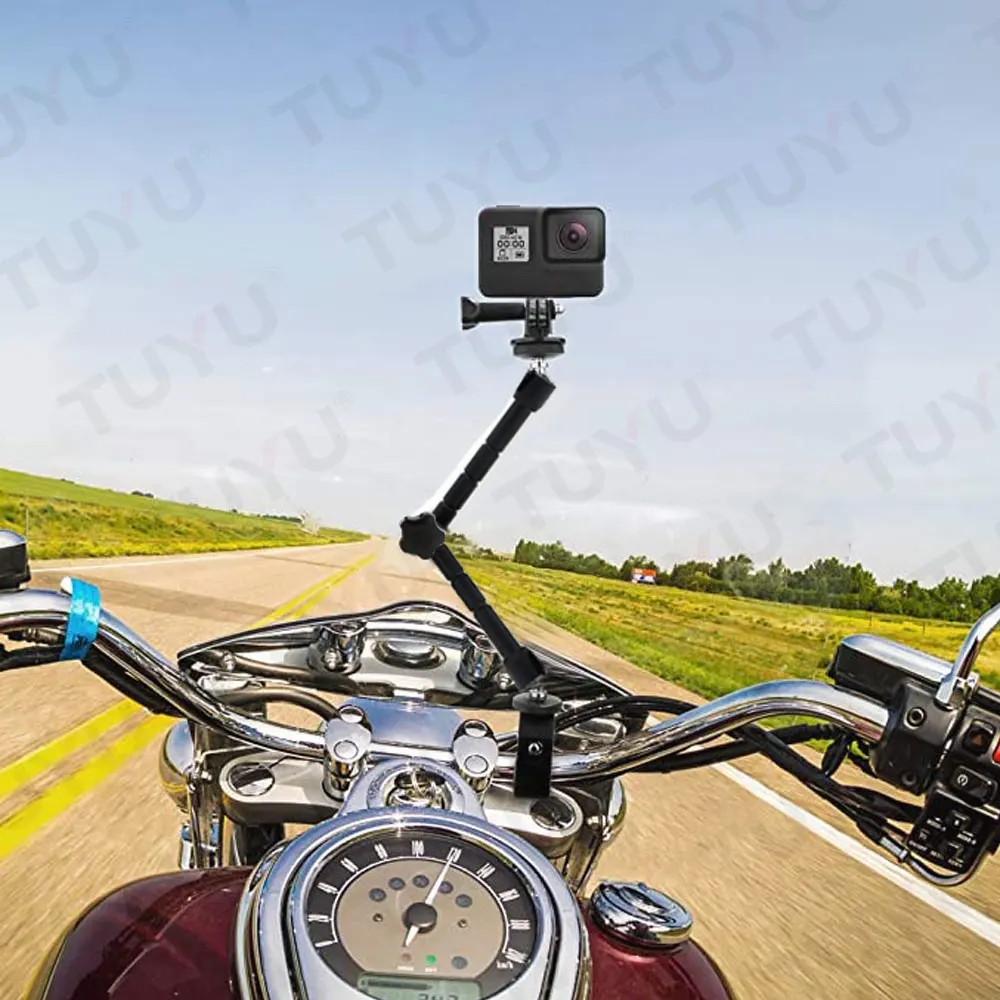 Ayarlanabilir Sağlam Eklemli Sürtünme Sihirli Kol Kelepçe Tutucu Mounts Kiti GoPro Insta 360 ONE X R aksiyon kameraları Aksesuarı