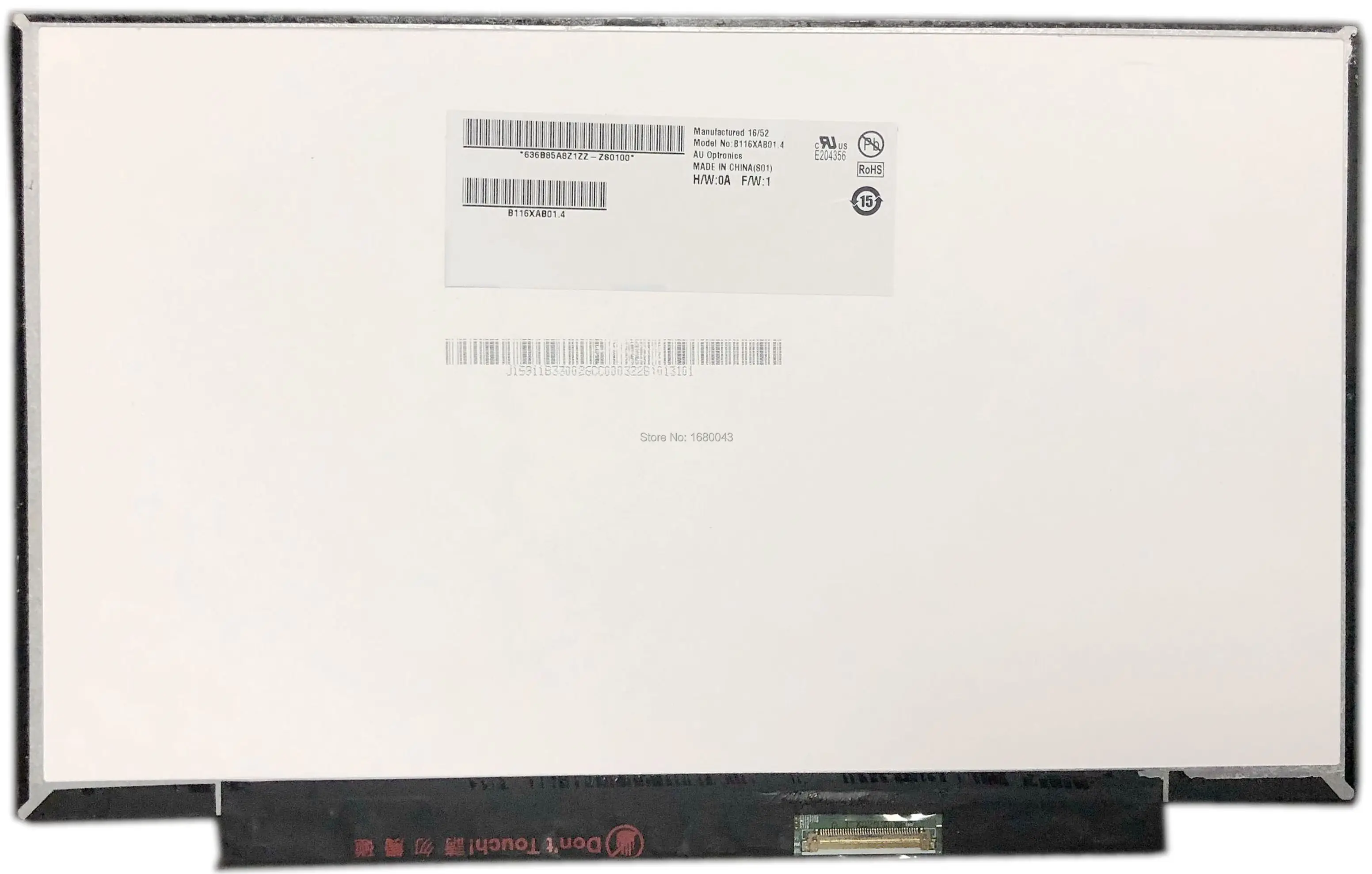 B116XAB01. 4 fit B116XAB01. 0 LCD EKRAN Paneli 1366X768 IPS