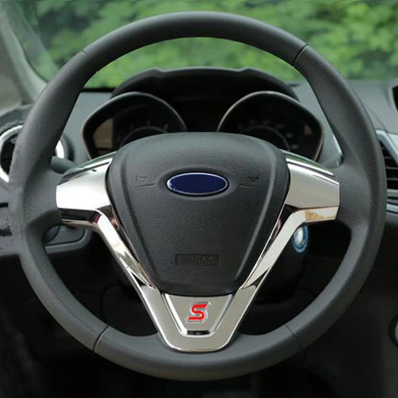 Benim İyi Araba ABS direksiyon Trim Sequins Çıkartmalar Ford Ecosport 2013 -2016 için Yeni Fiesta 2012 - 2016 Oto Aksesuarları