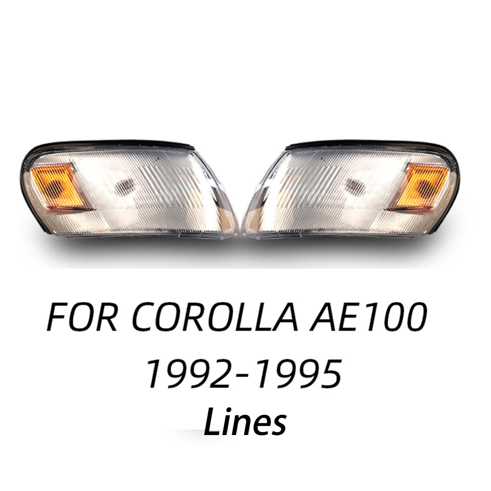 Bir Çift Ön Dönüş sinyal ışığı Lambası Toyota Corolla AE100 AE104 1993 1994 1995 1996 1997 Kristal ve Çizgiler