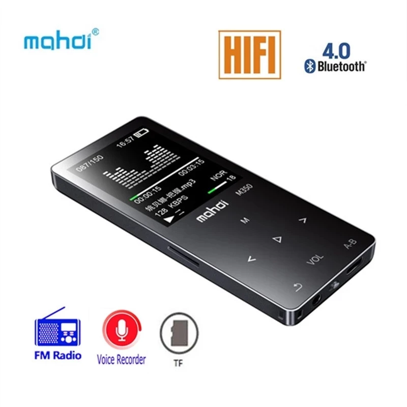 Bluetooth MP4 Çalar 16 gb Dokunmatik Ekran FM Radyo Reproductor MP4 Hoparlör Çalar Kaydedici Metal Hıfı Kayıpsız Müzik Video Oynatıcı