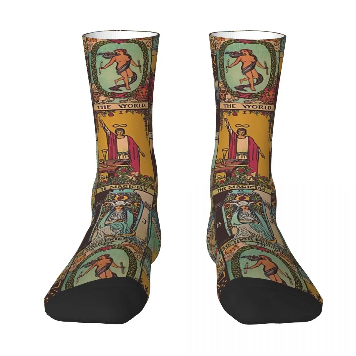 Büyük Arcana Tarot Vintage Patchwork Yetişkin Çorap, Unisex çorap, erkek Çorap kadın Çorap