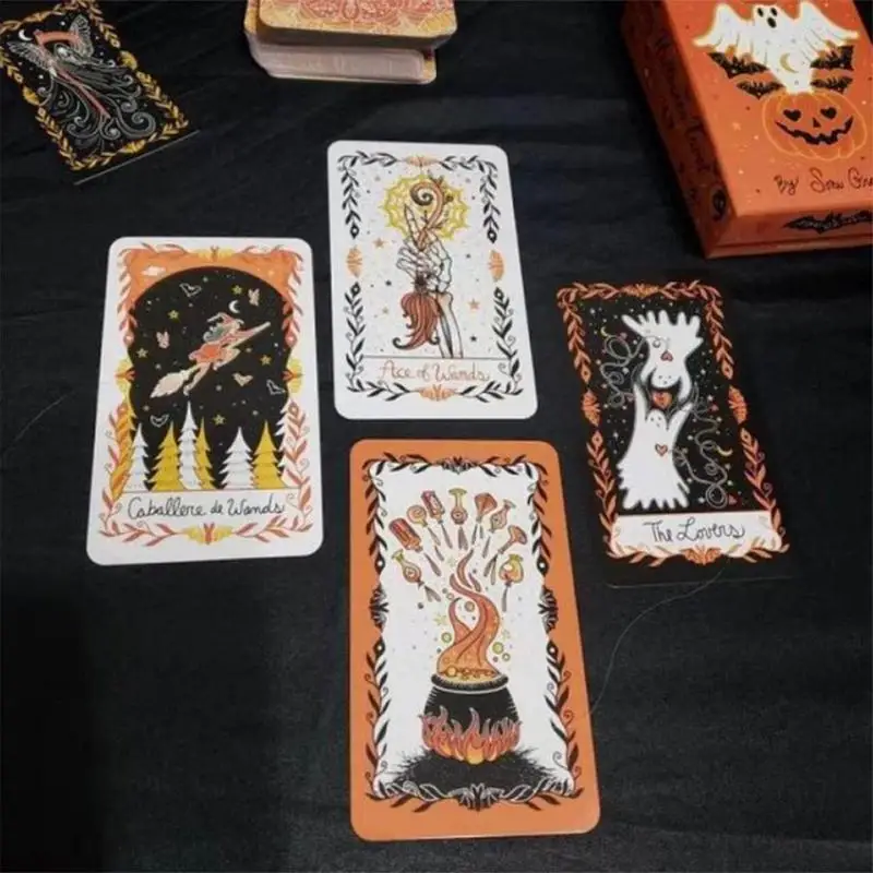 Cadılar bayramı Tarot Güverte El Sanatları Kehanet Kader Servet Söylüyorum Kart Rahat Parti Eğlence Kurulu Oyunu Tarot Kartı Oracle Güverte