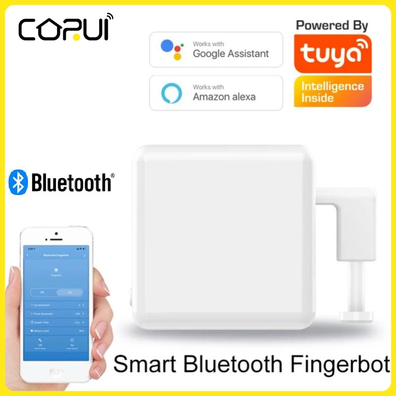 CoRuı Tuya Bluetooth Akıllı Fingerbot Düğme İtici Uzaktan Ses APP Kontrolü Akıllı Ev Alexa Google Asistan Aksesuarları