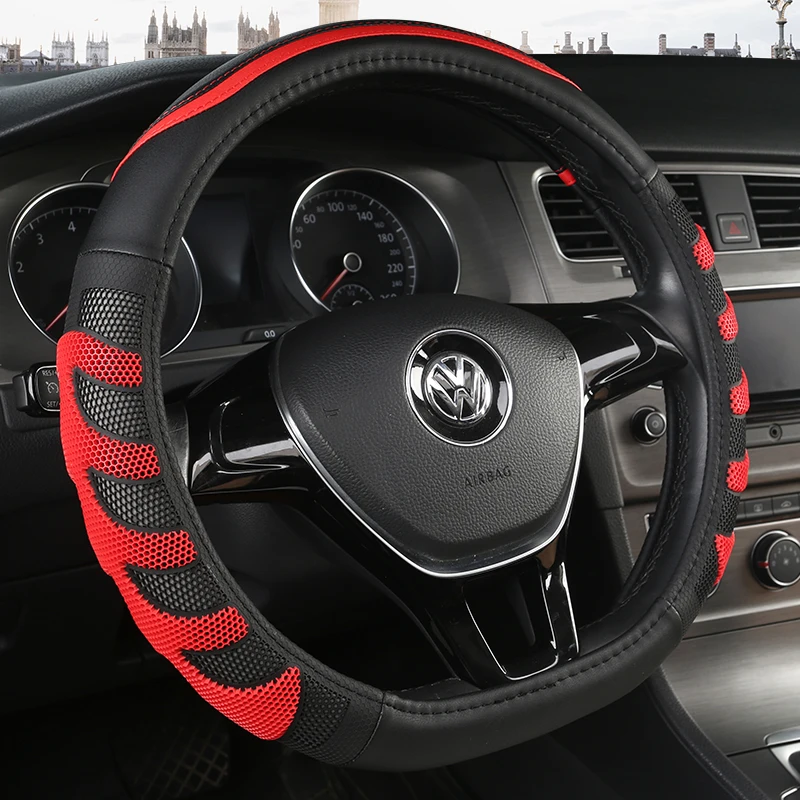 D Şekli Araba direksiyon kılıfı VW Jetta İçin 6 2017-2022 Golf 7 Scirocco Bettle 2012-2022 Tiguan 2019 2020 Otomatik Accesorioss