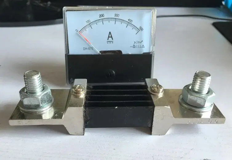 DH-670 DC 0-500A Analog Amp Panel ampermetre işaretçi tipi akım ölçer paneli + şant