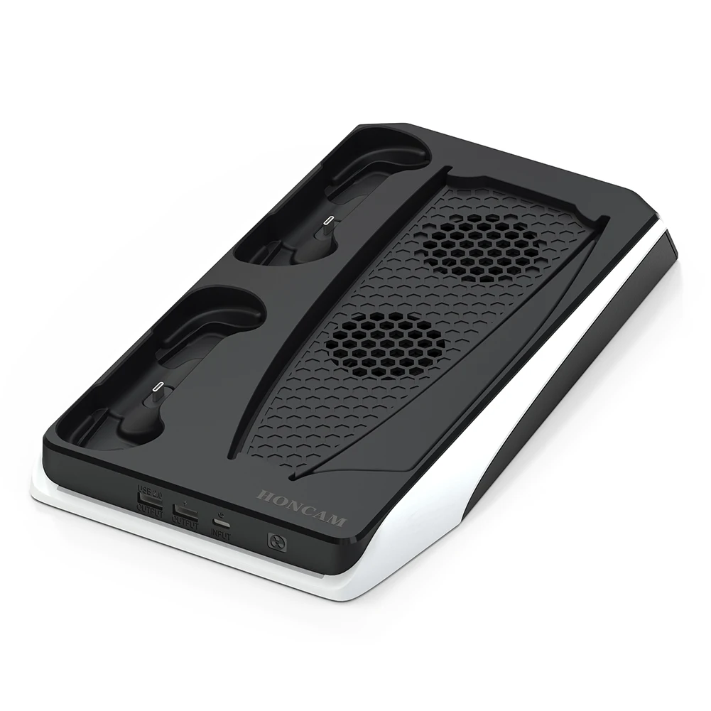 Dikey Soğutma Standı PlayStation 5 için PS5 Dijital Baskı Konsolu Çift Denetleyici Şarj Cihazı DualSense + 12 Oyun Yuvaları